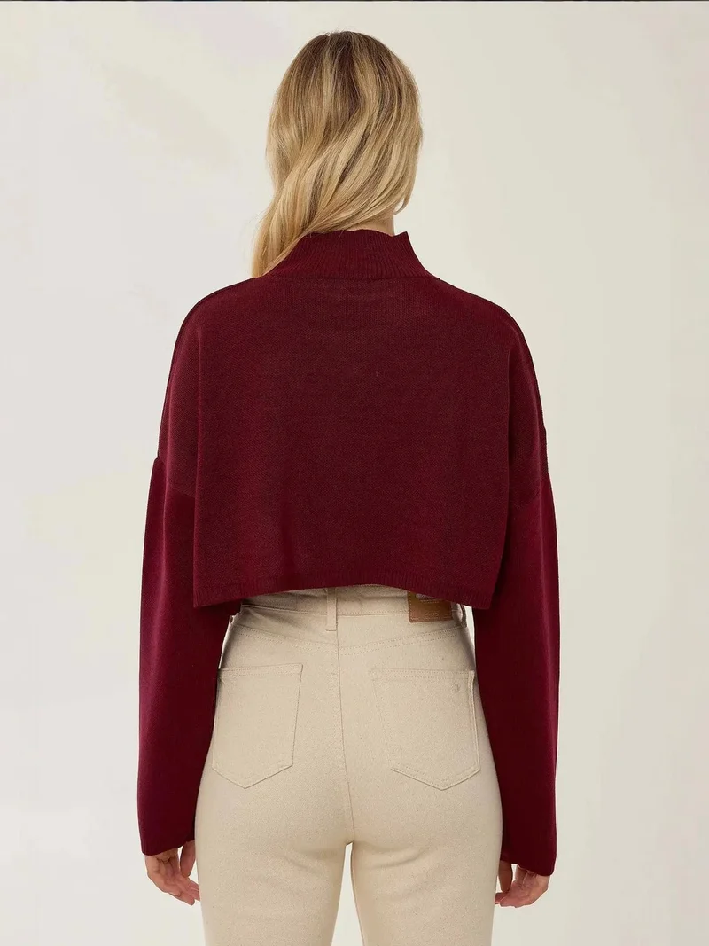 HICCUP Turtleneck Crop Sweater