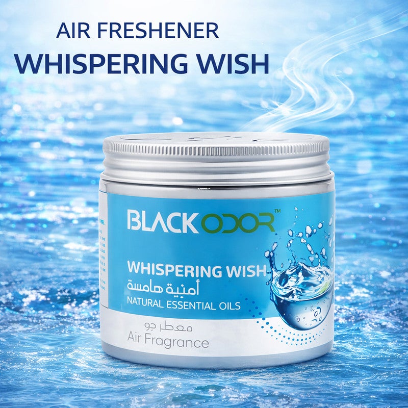 Black Odor Whispering Wish Car Air Freshener - Natural Essential Oil Scent, Long-Lasting Fragrance, 100% Spill-Proof Gel for Automotive, Home & Office, Odor Eliminator, Non-Toxic, Luxury Dashboard & Cup Holder Decor, All-Weather Performance - Image 2