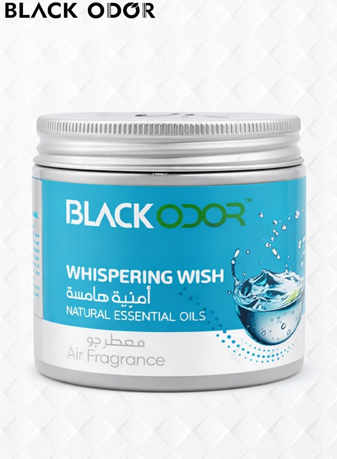 Black Odor Whispering Wish Car Air Freshener - Natural Essential Oil Scent, Long-Lasting Fragrance, 100% Spill-Proof Gel for Automotive, Home & Office, Odor Eliminator, Non-Toxic, Luxury Dashboard & Cup Holder Decor, All-Weather Performance - Image 1