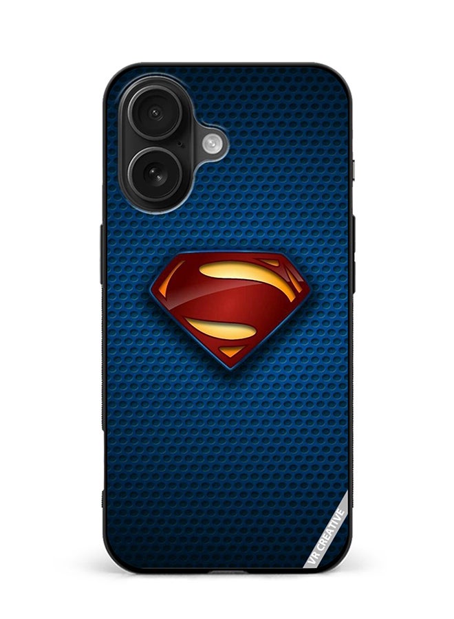 Protective Case Cover For Apple iPhone 16 Superman Design Multicolour