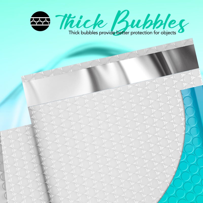 Fuxury Bubble Mailers 8.5x12" 40 Pack Padded Envelopes Usable Size 8.5x11" Thick Mailing Envelopes Bubble Opaque Padded Mailers Shipping Bags for Mailing Jewelry Makeup Small Business Fairyland Green - Image 3