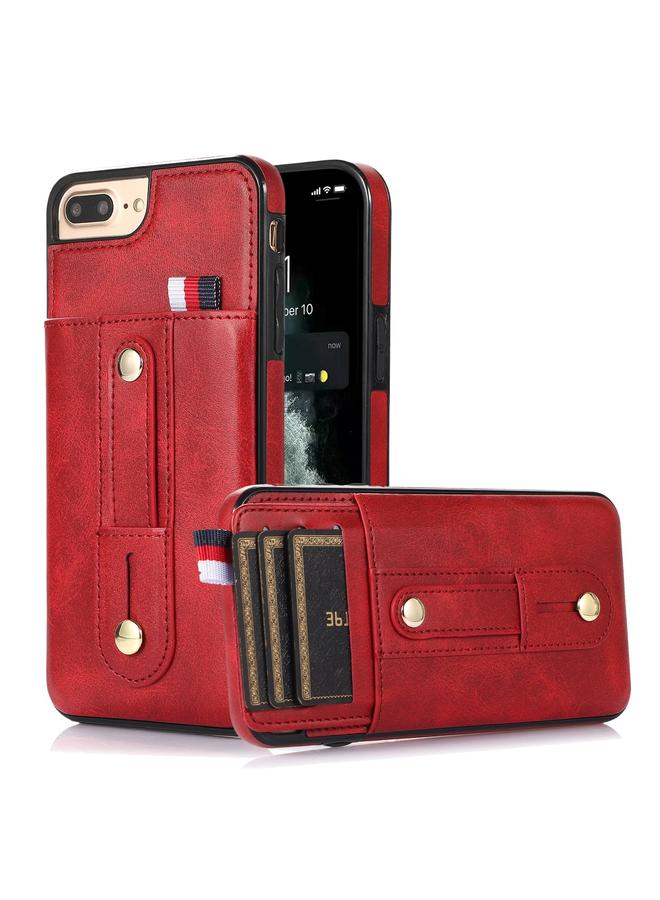 The Bros Wristband Kickstand Wallet Leather Phone Case For iPhone 7 Plus / 8 Plus