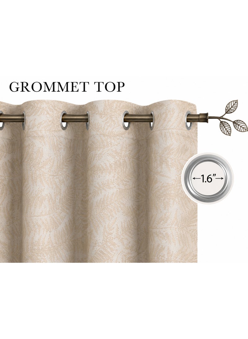 Amali Premium Textured Curtain Set (2 Panels), Luxury Polyester Drapes for Bedroom & Living Room, Elegant Modern Design, Multiple Sizes & Colors - Image 2