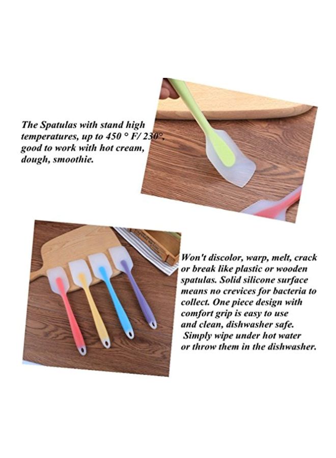 6-Piece Silicone Spatula Set Multicolour 11x12inch - Image 4