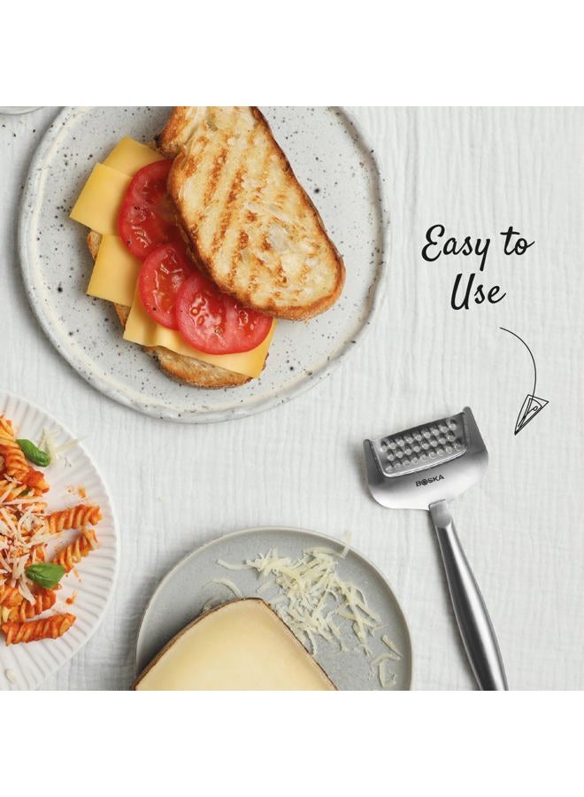 Boska Stainless Steel Grater - Cheese Grater Copenhagen Best for Hard Cheese, Citrus, and Vegetables - Multifunctional Rust-Proof Shredder - Manual Handheld - 10 Year Warranty - Image 3