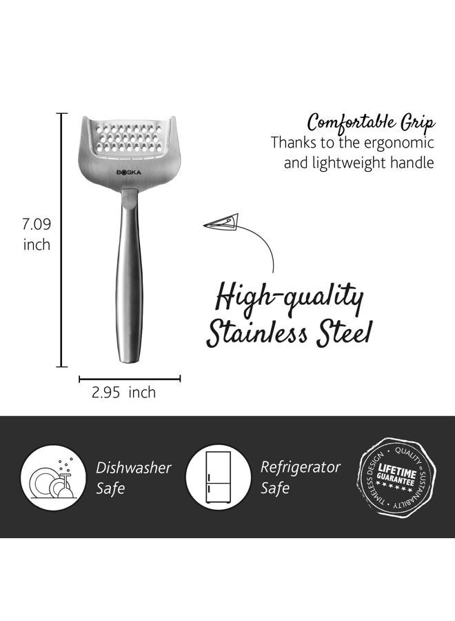 Boska Stainless Steel Grater - Cheese Grater Copenhagen Best for Hard Cheese, Citrus, and Vegetables - Multifunctional Rust-Proof Shredder - Manual Handheld - 10 Year Warranty - Image 5