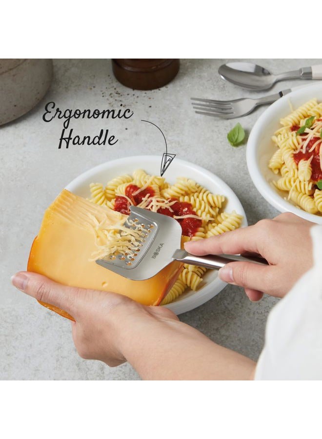 Boska Stainless Steel Grater - Cheese Grater Copenhagen Best for Hard Cheese, Citrus, and Vegetables - Multifunctional Rust-Proof Shredder - Manual Handheld - 10 Year Warranty - Image 2