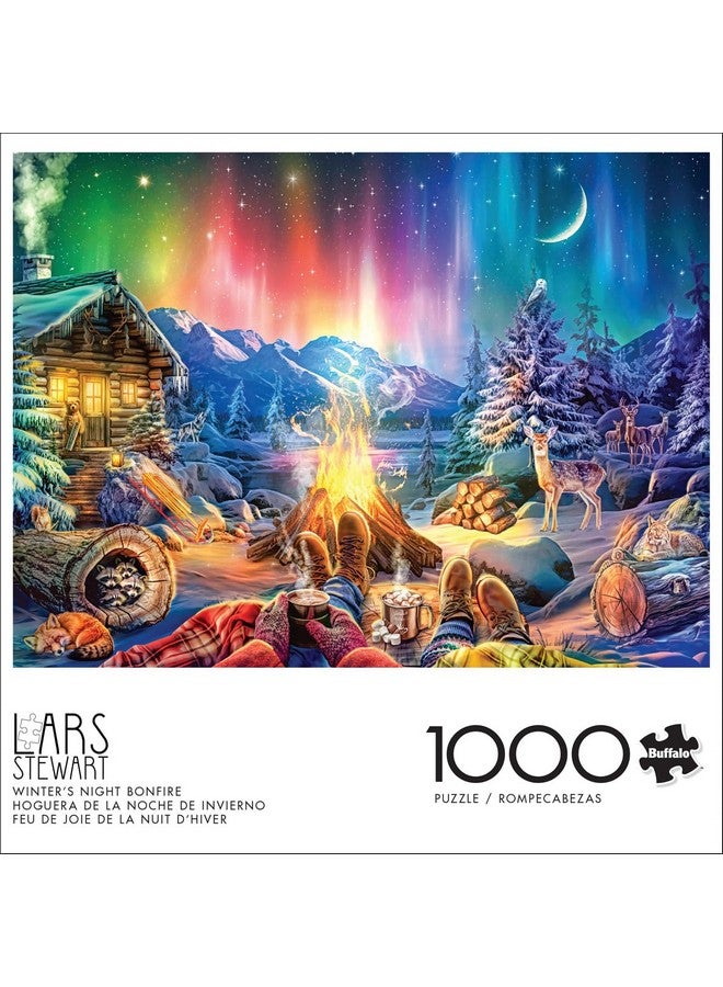 بافلو جايمز ألعاب الجاموس - LARS - نار ليلة الشتاء - أحجية الصور المقطوعة المكونة من 1000 قطعة للبالغين - أحجية صعبة مثالية لأمسيات اللعب - الحجم النهائي 26.75 × 19.75 - Image 2