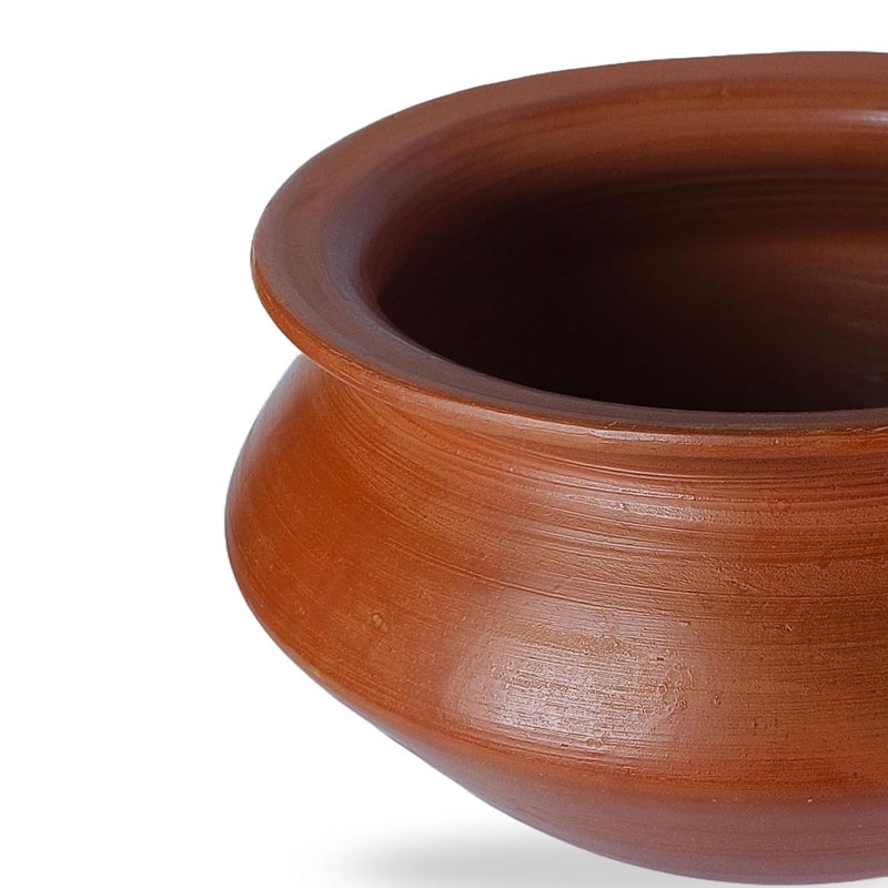 Handcrafted Earthen Rice Handi – Natural Clay Cooking Pot for Rice,Biryani, Pulao & Curries | Eco-Friendly, Non-Toxic & Durable | Traditional Indian Clay Handi (2.5L Capacity)  - Image 4