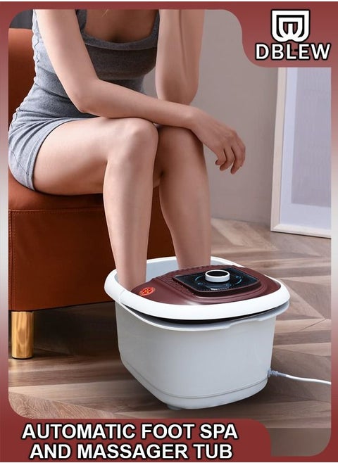 Electric Foot Detox Spa Machine With Shiatsu Massager 12 Pressure Node Rollers Mini Feet Bath Infrared Soaking Tub Basin Pedicure Bucket For Relieving Fatigue And Body Stress Fatigue