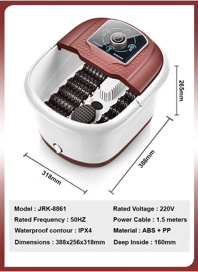 DBLEW - Electric Foot Detox Spa Machine With Shiatsu Massager 12 Pressure Node Rollers Mini Feet Bath Infrared Soaking Tub Basin Pedicure Bucket For Relieving Fatigue And Body Stress Fatigue - Image 1