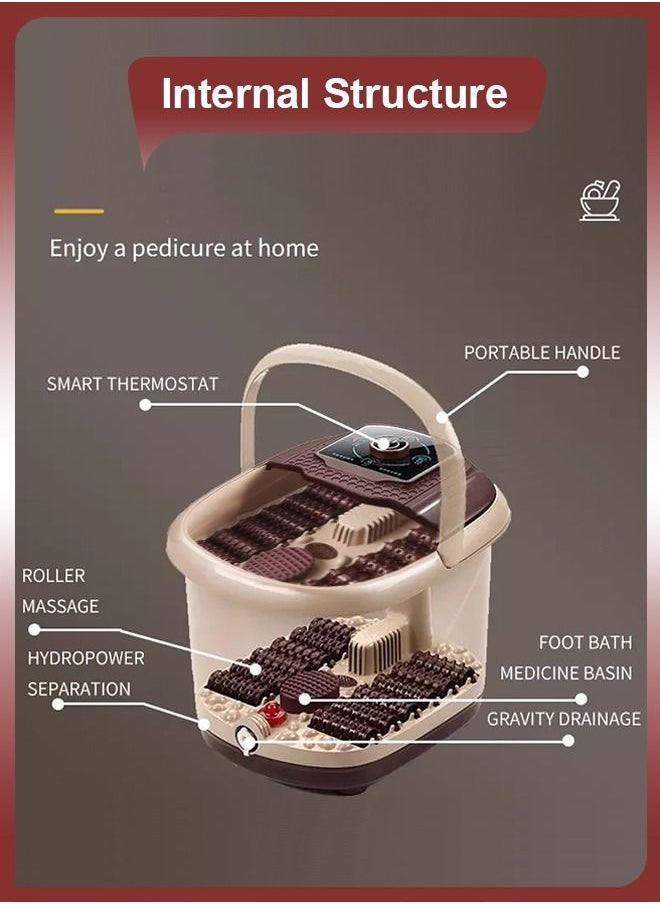 DBLEW - Electric Foot Detox Spa Machine With Shiatsu Massager 12 Pressure Node Rollers Mini Feet Bath Infrared Soaking Tub Basin Pedicure Bucket For Relieving Fatigue And Body Stress Fatigue - Image 1