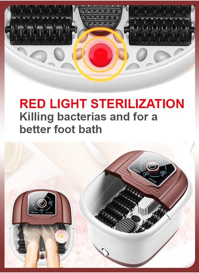 DBLEW - Electric Foot Detox Spa Machine With Shiatsu Massager 12 Pressure Node Rollers Mini Feet Bath Infrared Soaking Tub Basin Pedicure Bucket For Relieving Fatigue And Body Stress Fatigue - Image 1