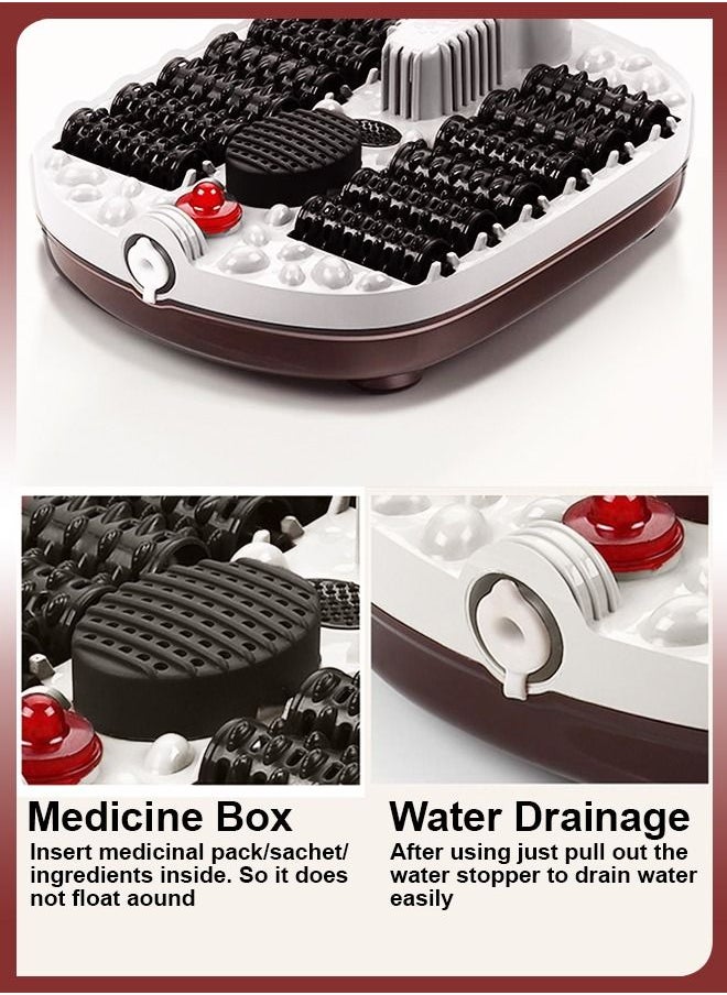 DBLEW - Electric Foot Detox Spa Machine With Shiatsu Massager 12 Pressure Node Rollers Mini Feet Bath Infrared Soaking Tub Basin Pedicure Bucket For Relieving Fatigue And Body Stress Fatigue - Image 1