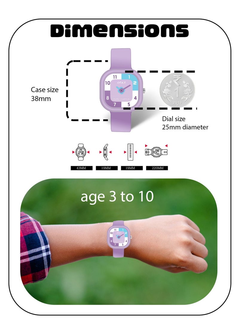 SPIKY Analog Watch for Kids | Water Resistant, Scratch Proof & Lightweight | Durable Silicone Strap | Unisex Best Birthday Gift | Analogue Wrist Watches for Girls & Boys | Age 3-10 yrs - Image 3