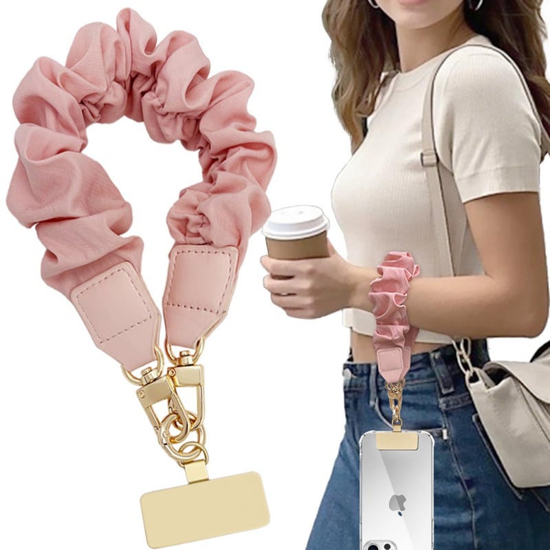 Nalefow Anti Theft Phone Wrist Strap, Elastic Universal Phone Lanyard for Cell Phone, Cute Scrunchie Design Wristband - Image 5