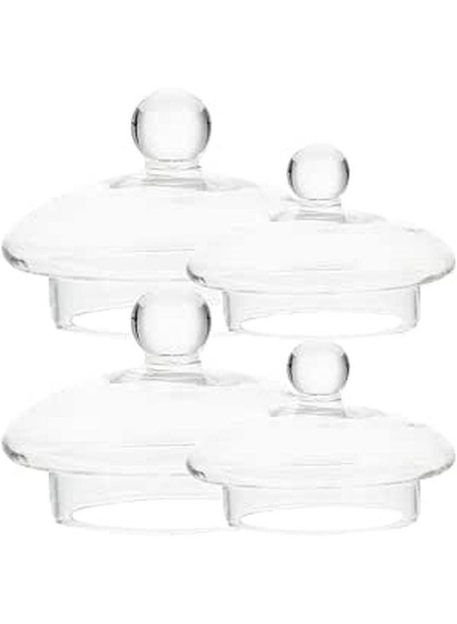 Replacement Glass Teapot Lids With Tea Strainer Set 4 Pieces - Image 1