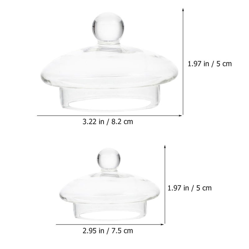 Replacement Glass Teapot Lids With Tea Strainer Set 4 Pieces - Image 3