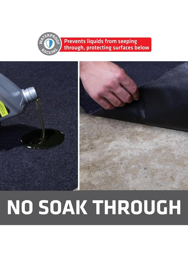 سجادة الصيانة الفائق تسرب الزيت سجادة أرضية المرآب (70 × 90 سم)، ممتصة، مقاومة للماء، تحتوي على سوائل، تحمي سطح المرآب أو الطريق، قابلة لإعادة الاستخدام، قابلة للغسيل، ومتينة - Image 5