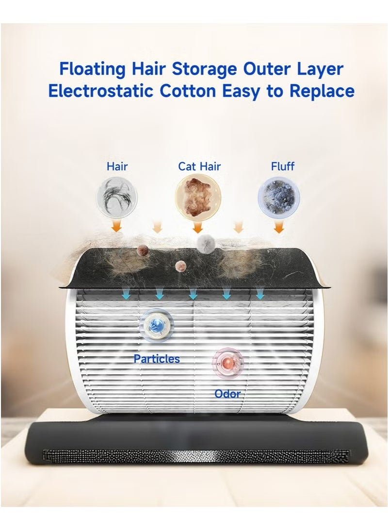 BOMIDI Pet Air Purifier – H13 HEPA Filter, WiFi Smart Control, Odor Eliminator, Static Cotton Hair Filter, Drawer Pull Design, Quiet Operation, High CADR, for Pet Hair, Dander, Dust, Smoke, Allergies, AP02 - Image 3