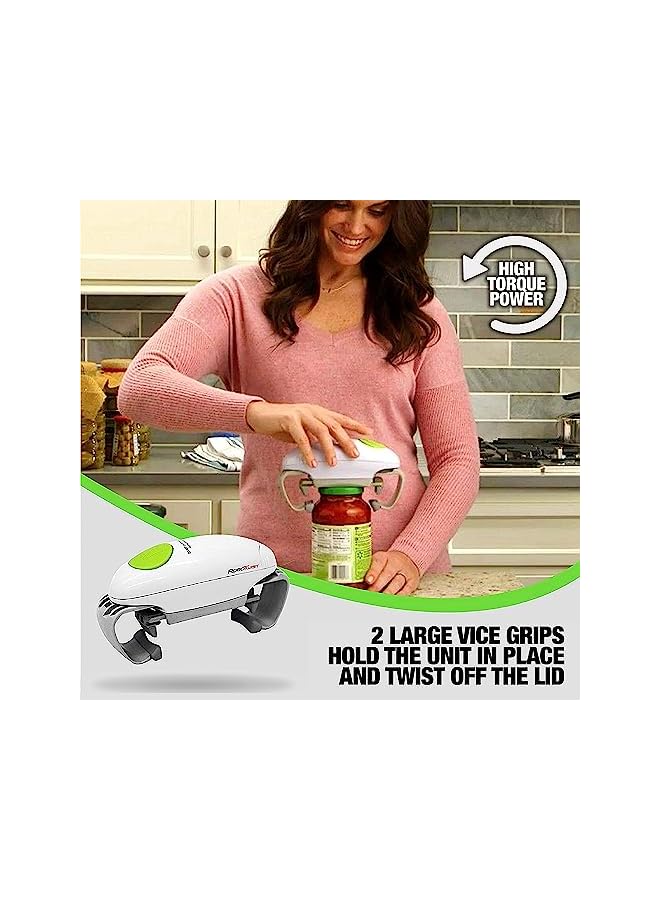 Emson فتاحة برطمانات، فتاحة برطمانات أوتوماتيكية، طراز فاخر مع عزم دوران محسّن، أدوات مطبخ روبو تويست للمنزل، فتاحة برطمانات كهربائية سهلة الاستخدام بدون يدين – تعمل على جميع أحجام البرطمانات، كما هو معروض على التلفاز - Image 4