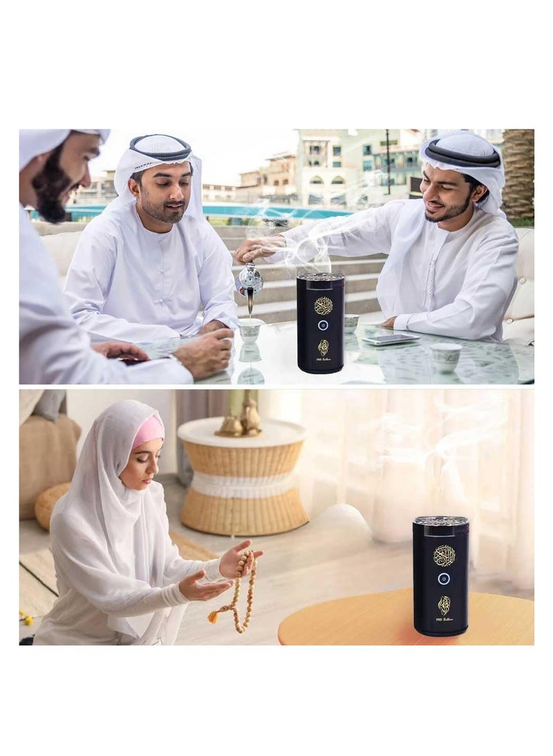 ناشر كهربائي ذكي مع مكبر صوت يحتوي على القرآن الكريم كاملًا | مبخرة بخور محمولة مناسبة للسفر | مشغل قرآن رقمي للاستخدام في المنزل والمكتب والسيارة - Image 3