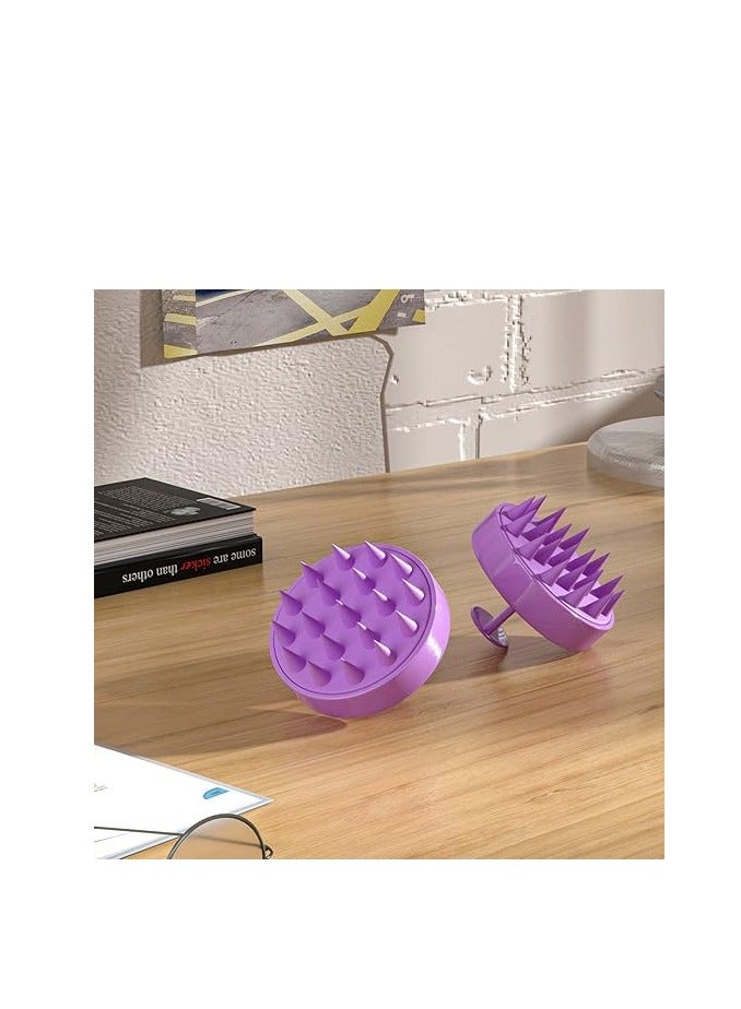 Scalp Massager, Shampoo Brush Soft Silicone Bristles Head Massager, Hair Scrub Brush for Wet and Dry Hair, Scalp Exfoliator,Reduce Dandruff, Massage Scalp, Promote Hair Growth (Random Color)