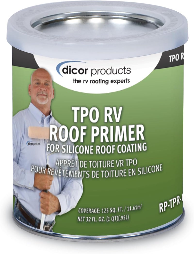 Dicor RP-TPR-Q TPO Roof Primer - 1 Quart | Adhesion Promoter for Silicone Coating - Image 1