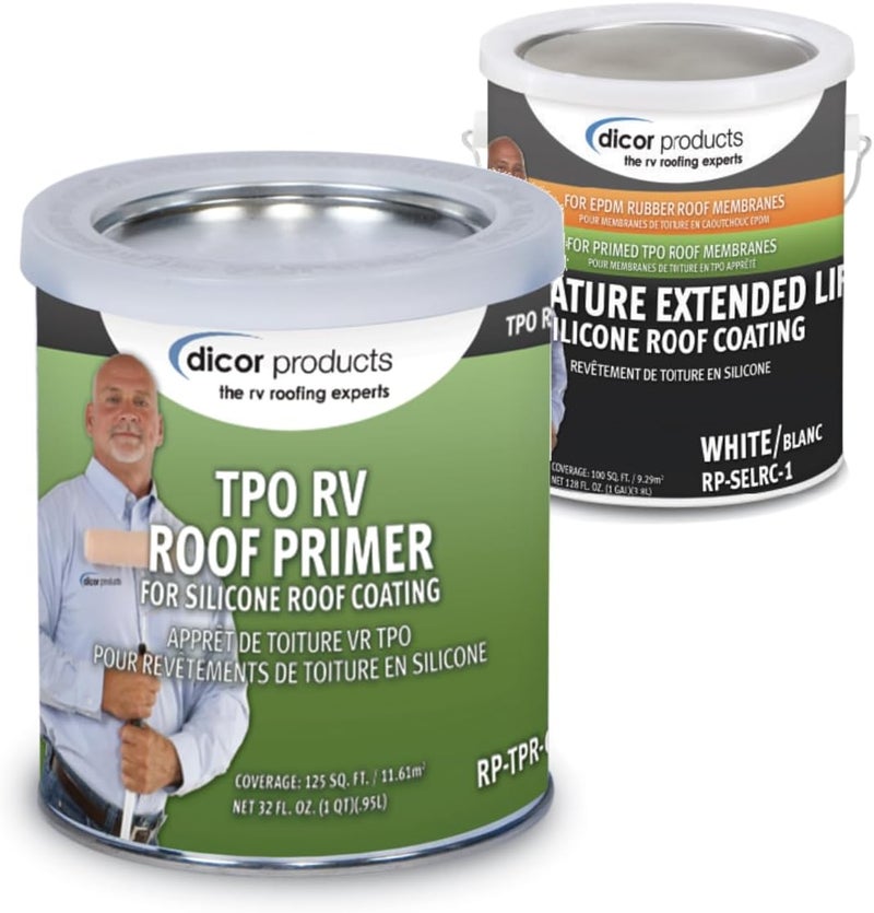 Dicor RP-TPR-Q TPO Roof Primer - 1 Quart | Adhesion Promoter for Silicone Coating - Image 2