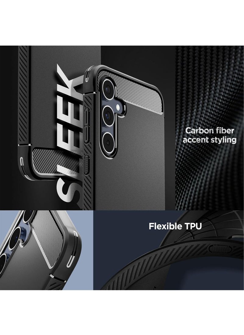 Spigen غطاء حماية متين لهاتف سامسونج جالاكسي A55 - أسود مطفي  - Image 3