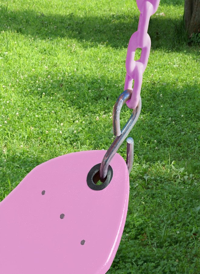 Swing-N-Slide WS 4703 27" Swing Seat with 58" Coated Chains for Backyard Playground, Pink - Image 5