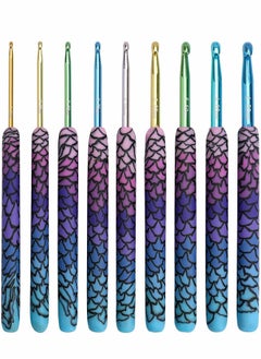 Excefore Crochet Hooks Kit, 9 Pcs Handle Knitting Crochet Magic Mermaid Crochet Hook 2.0-6.0mm Crochet Kit for Beginners, Exquisite Knitting Crochet Supplies  - Image 1