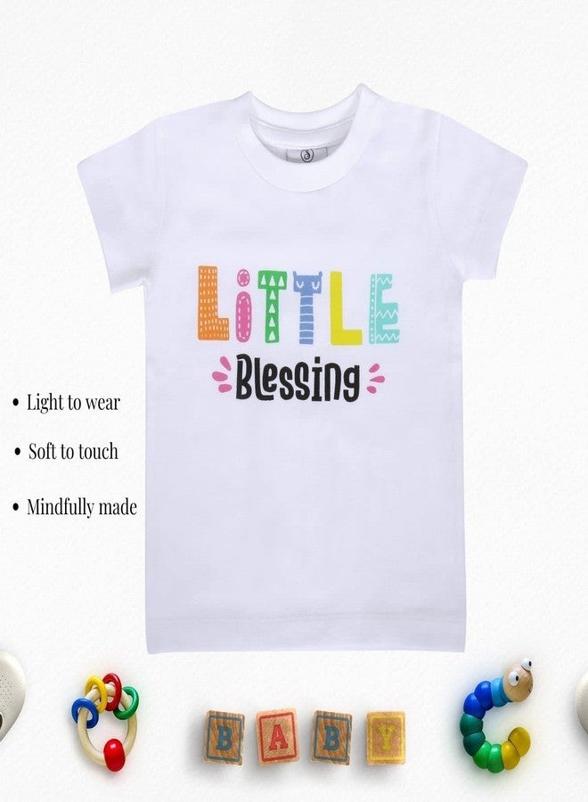 Simply Soft Organic Cotton Little Blessing Half-Sleeve T-Shirt - Available in Regular 6-12 Months Sizes, Perfect for Your Precious Baby - Image 4