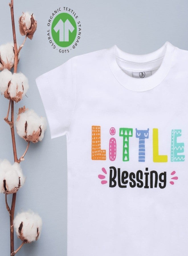 Simply Soft Organic Cotton Little Blessing Half-Sleeve T-Shirt - Available in Regular 6-12 Months Sizes, Perfect for Your Precious Baby - Image 3
