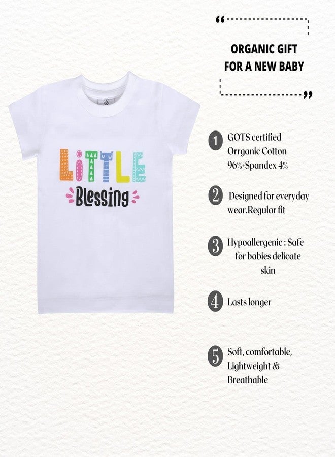 Simply Soft Organic Cotton Little Blessing Half-Sleeve T-Shirt - Available in Regular 6-12 Months Sizes, Perfect for Your Precious Baby - Image 2
