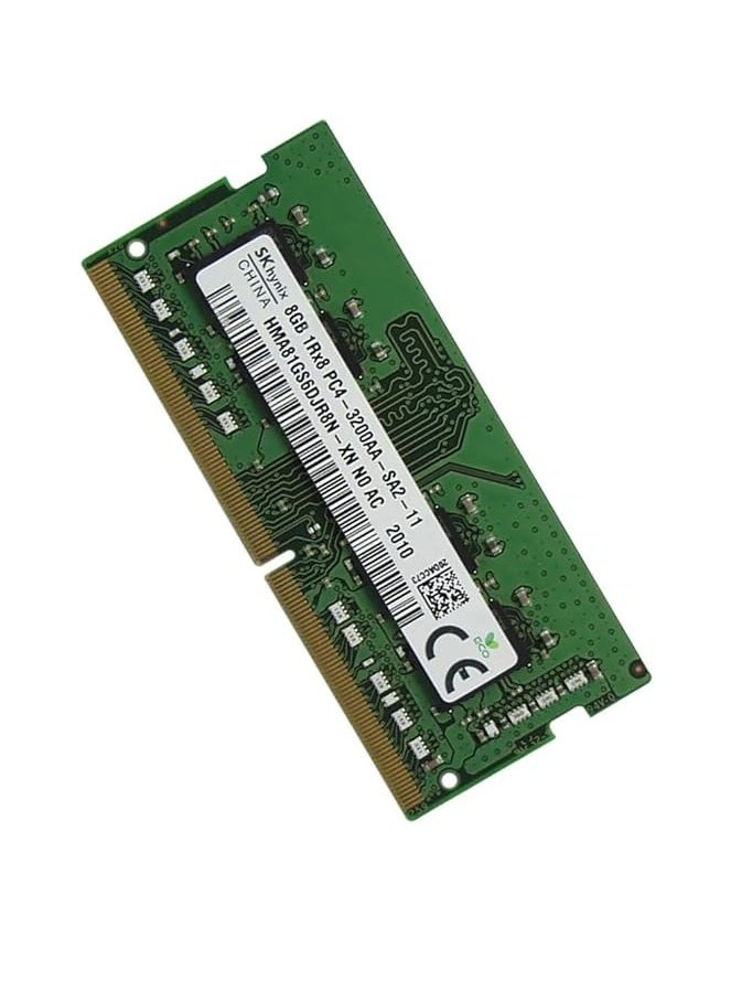 ماركة غير محددة - ذاكرة رام DDR4 SODIMM للكمبيوتر المحمول ، سرعة 3200، سعة 8 جيجابايت، ذاكرة SO-DIMM بتصنيف PC4، ذاكرة 1Rx8، لكمبيوتر محمول ديل واتش بي ولينوفو وغيره من الأنظمة، موديل HMA81GS6DJR8N-XN - Image 1