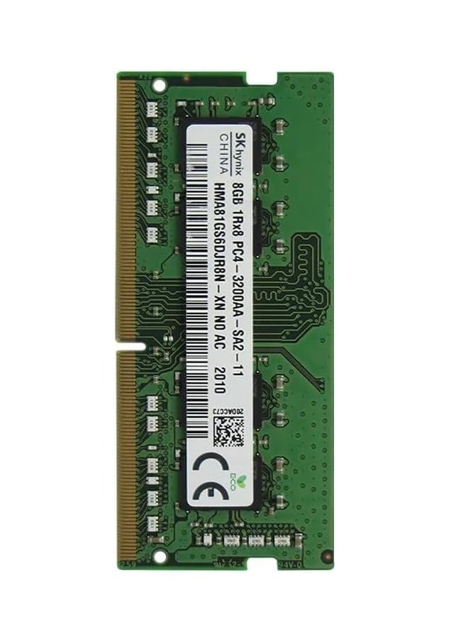 ماركة غير محددة - ذاكرة رام DDR4 SODIMM للكمبيوتر المحمول ، سرعة 3200، سعة 8 جيجابايت، ذاكرة SO-DIMM بتصنيف PC4، ذاكرة 1Rx8، لكمبيوتر محمول ديل واتش بي ولينوفو وغيره من الأنظمة، موديل HMA81GS6DJR8N-XN - Image 1