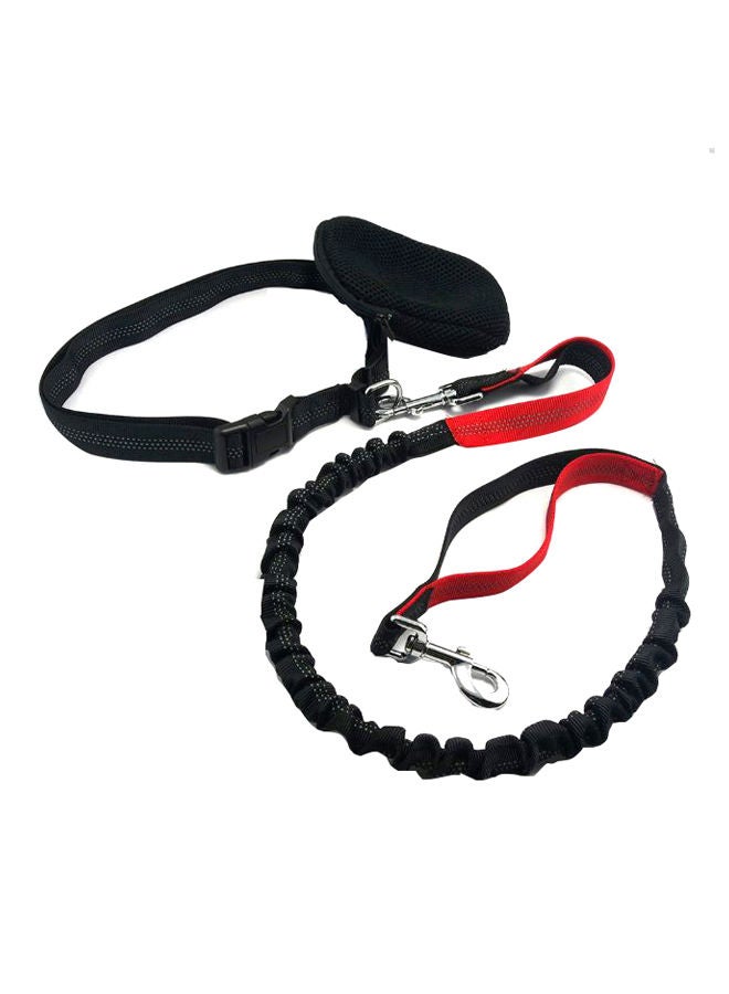 NIBEMINENT Pet Retractable Walking Leash With Waist Belt Red/Black