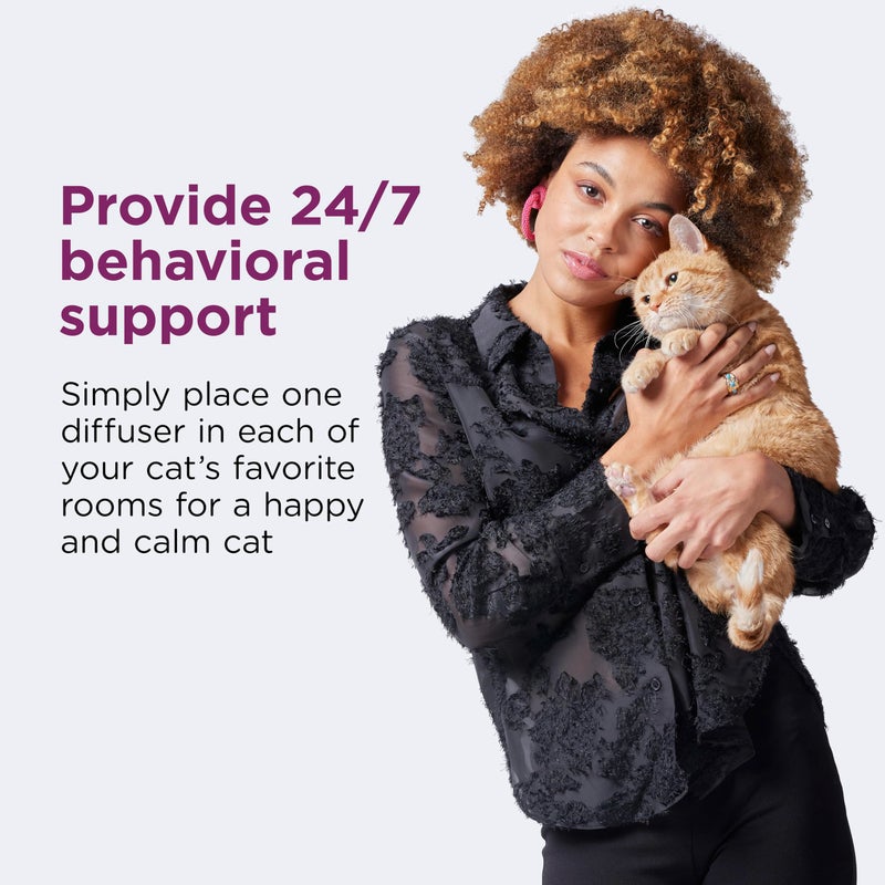 Comfort Zone 2 Pack MultiCat Diffuser Refills; Cat Calming Pheromones Help Anxiety; 30-day refills - Image 5