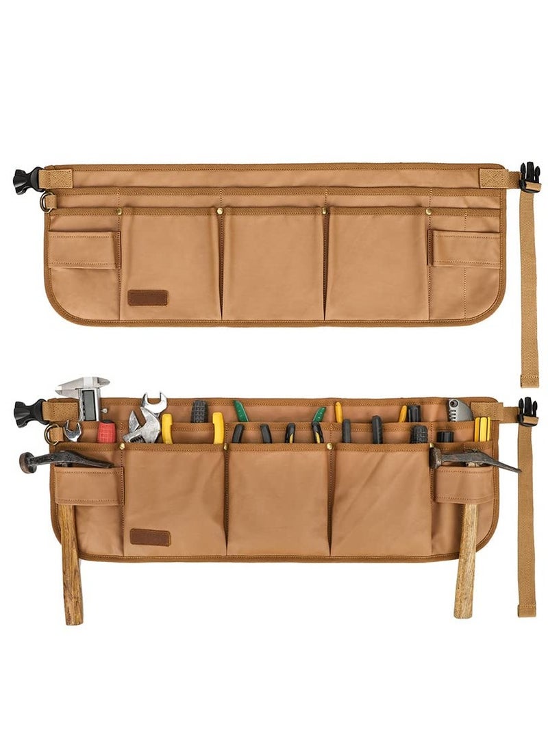 Excefore - Durable Utility Belt Pouch for Men, Canvas Electrician Tool Bag with 13 Pockets, Adjustable Gardening Waist Tool Pouch for Carpenters, Electricians, Mechanics, and More - Image 1