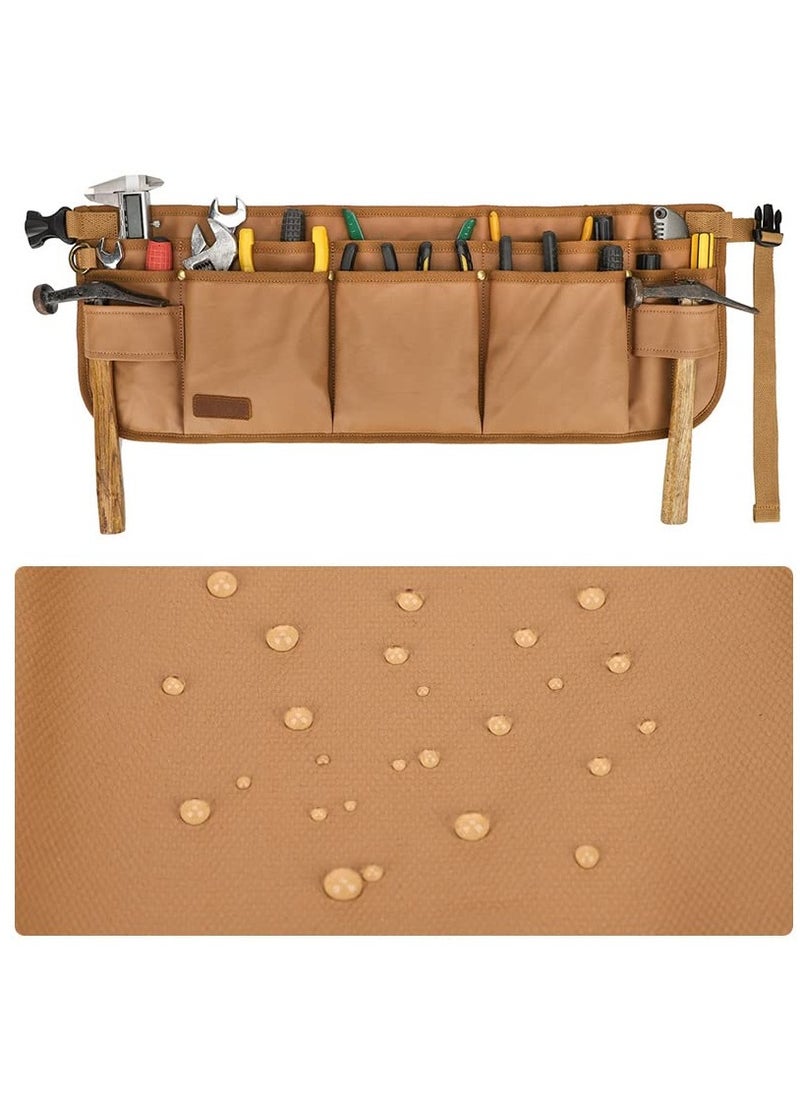 Excefore - Durable Utility Belt Pouch for Men, Canvas Electrician Tool Bag with 13 Pockets, Adjustable Gardening Waist Tool Pouch for Carpenters, Electricians, Mechanics, and More - Image 1