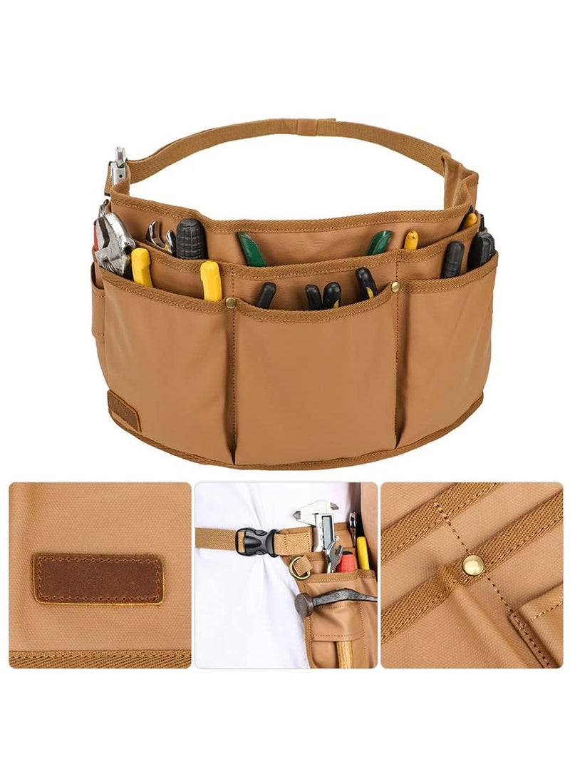 Excefore - Durable Utility Belt Pouch for Men, Canvas Electrician Tool Bag with 13 Pockets, Adjustable Gardening Waist Tool Pouch for Carpenters, Electricians, Mechanics, and More - Image 1
