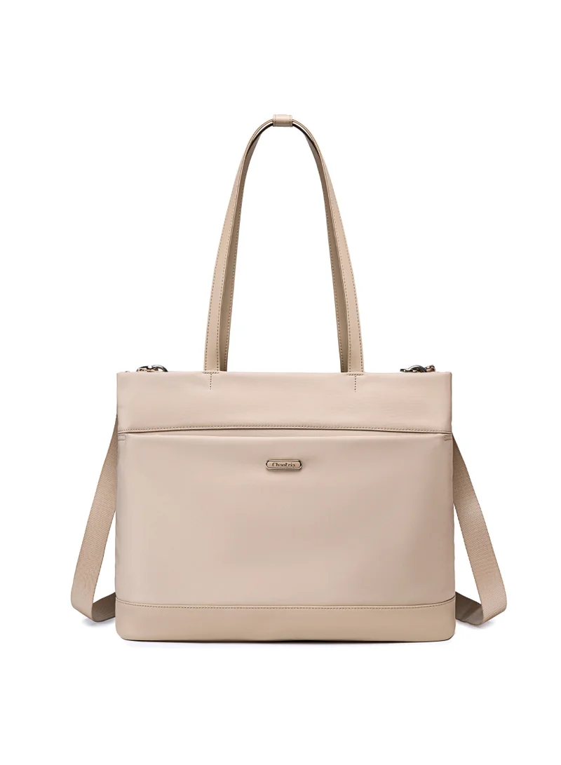 Chantria Premium Lightweight Laptop Hand Bag for Women Water Resistant Multifunctional Laptop Sling Bag with Multiple Pockets for Casual/Work/College/ School, CB00789-Khaki