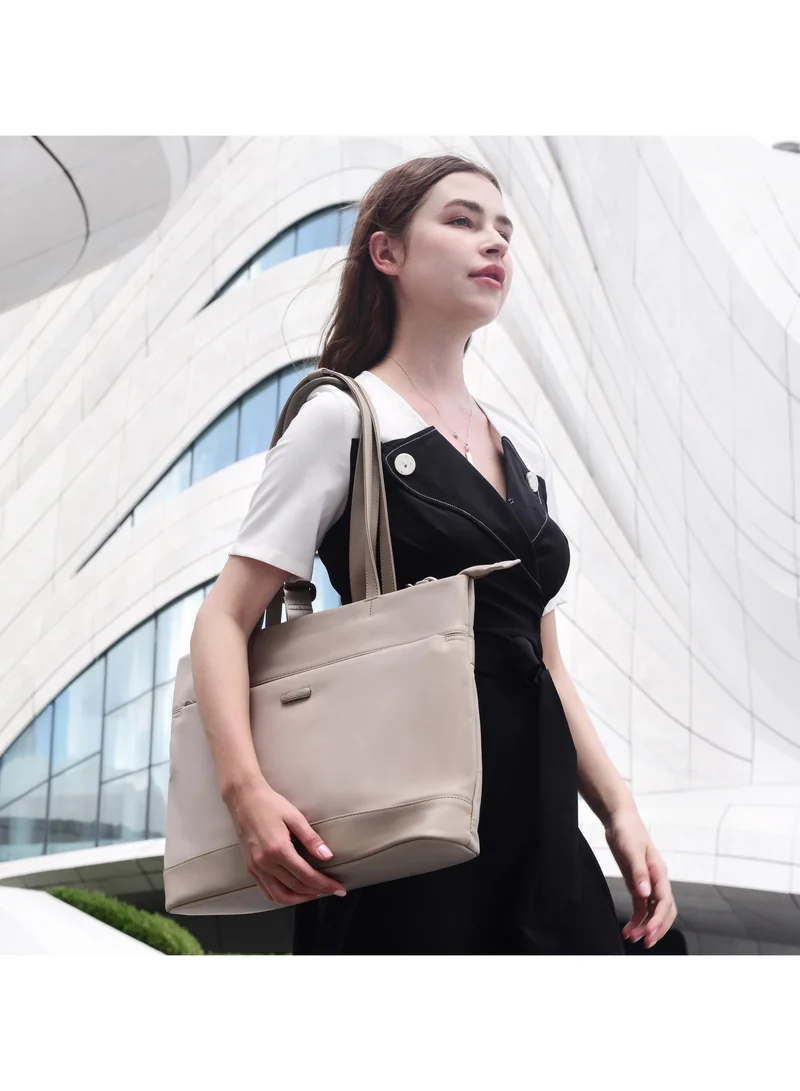 Chantria Khaki Premium Lightweight Laptop Hand Bag for Women Water Resistant Multifunctional Laptop Sling Bag with Multiple Pockets for Casual/Work/College/ School, CB00789, Khaki for Women | Best Price UAE