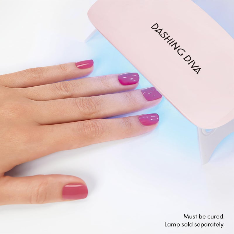 Dashing Diva Glaze Nail Strip Set - Watermelon Smoothie - Long Lasting, Chip Resistant, Semi-Cured Gel Nails - 4-Piece Manicure Kit with 32 Strips - Image 5