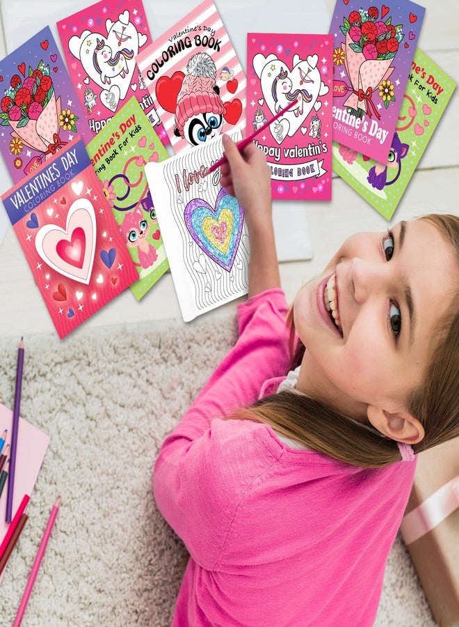 ArtCreativity 20 Packs / 5" X 7" Valentines Day Mini Coloring Books for Boys and Girls Children, 5 Designs Set for Classroom, Perfect for Creative Educational Art Home and Exchange Gifts for Toddlers - Image 5