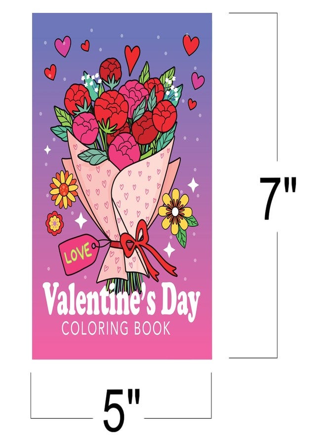 ArtCreativity 20 Packs / 5" X 7" Valentines Day Mini Coloring Books for Boys and Girls Children, 5 Designs Set for Classroom, Perfect for Creative Educational Art Home and Exchange Gifts for Toddlers - Image 3
