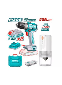 TOTAL 20V Drill with Rechargeable Coffee Grinder & 47 Accessories 