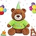 Cuteoy Happy Birthday Bear Musical Stuffed Animal Shaking Singing Dancing Plush Toy Electric Interactive Animated Plushies Gifts for Kids Girls Boys - Image 3