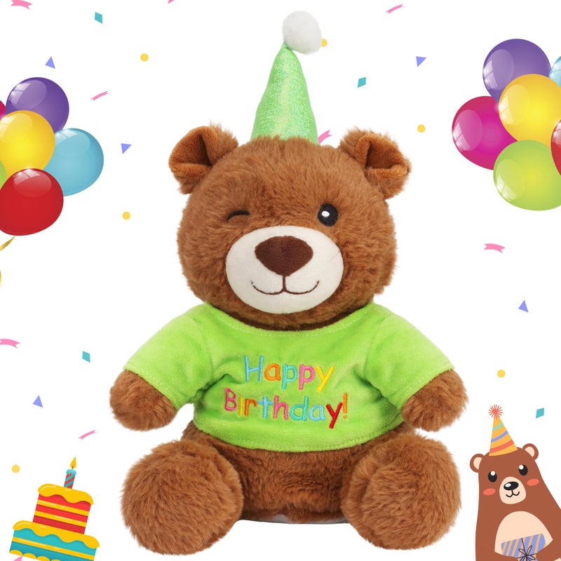 Cuteoy Happy Birthday Bear Musical Stuffed Animal Shaking Singing Dancing Plush Toy Electric Interactive Animated Plushies Gifts for Kids Girls Boys - Image 2